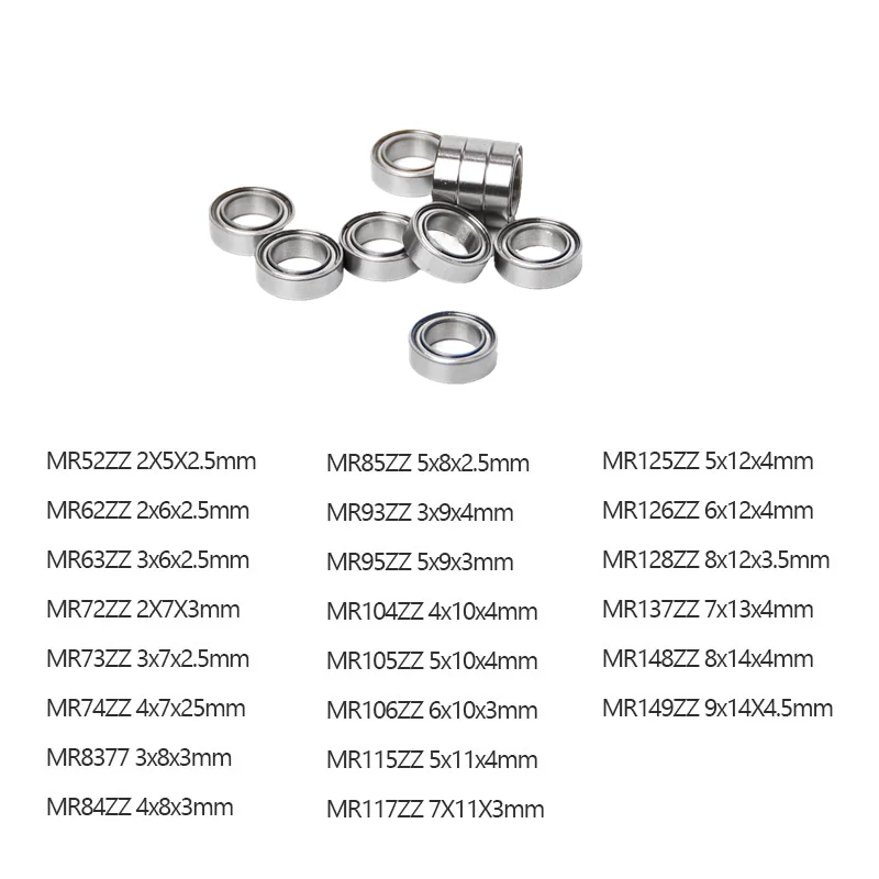 Ball bearing with metal protection mr mr52zz mr63zz mr85zz mr95zz mr128zz mr137 series ball bearings metal shielded ball bearings