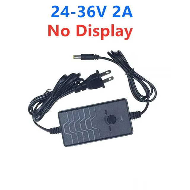 AC DC Power Supply 3V 9V 12V 24V 36V 2A 3A 5A 10A Lighting Transformer 220V To 12V Led Adjustable Power Supply Adapter 12 V Volt 24V-36V 2A NoDisplay