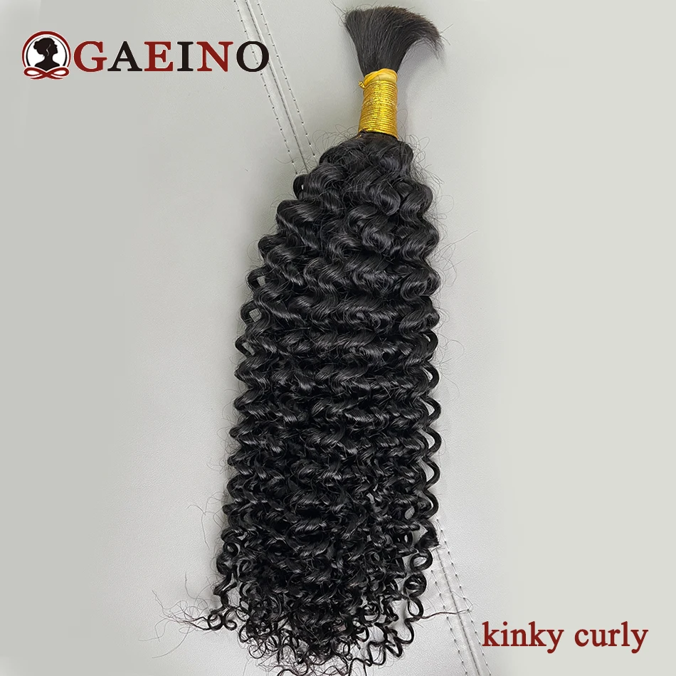 Human Bulk Hair For Braiding No Weft Natural Remy Hair Bundles Deep Wave Water Wave Curly Bulk Extensions 14-28Inch 100G