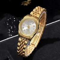 Luxury Rhinestone Women Watches Stainless Steel Band Quartz Wristwatch Clock Gift Reloj Mujer（Without Box）