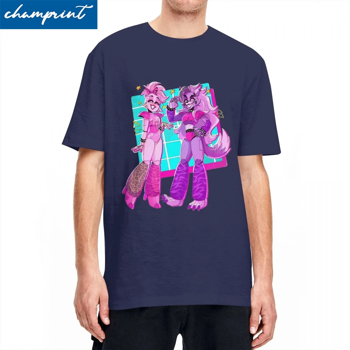 Roxanne Wolf Friend T-Shirt Uomo Donna Fnaf Casual T-Shirt In Puro Cotone Girocollo Manica Corta T Shirt Abbigliamento Unico