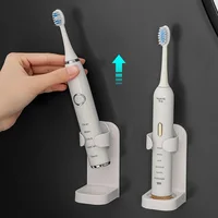 Toothbrush Stand Electric Wall-Mounted Holder Base Rack Organizer Traceless Space Saving Adults Toilet Bathroom Accessories Tool 2