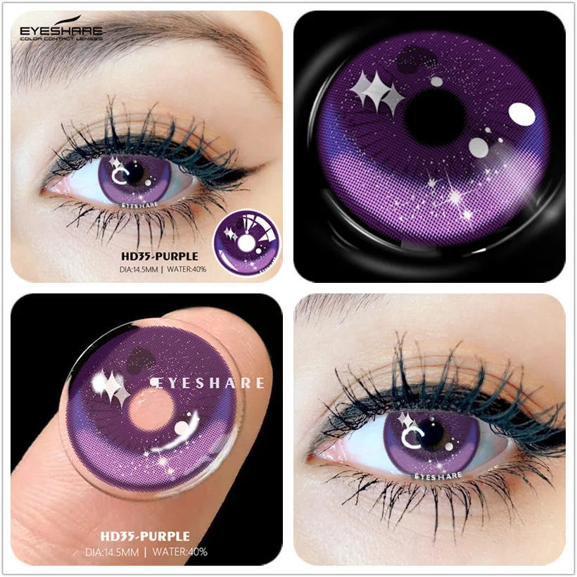 Compra online de Eyeshare lentes de contato coloridas para olhos anime  cosplay lentes coloridas azul branco lentes de contato lentes de contato  beleza maquiagem