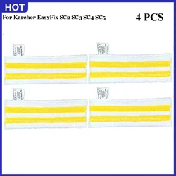 Premium Microfibre Steam Mop Cloth with Glass Scraper and Nylon Brush Accessories (4 pcs)