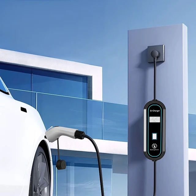 Electric Vehicle EV Portable Charger Type-2 Type-1 16a3.5kw 5m Wallbox Current Car Fast Charger Charging Cable EU-Plug US-Plug 2