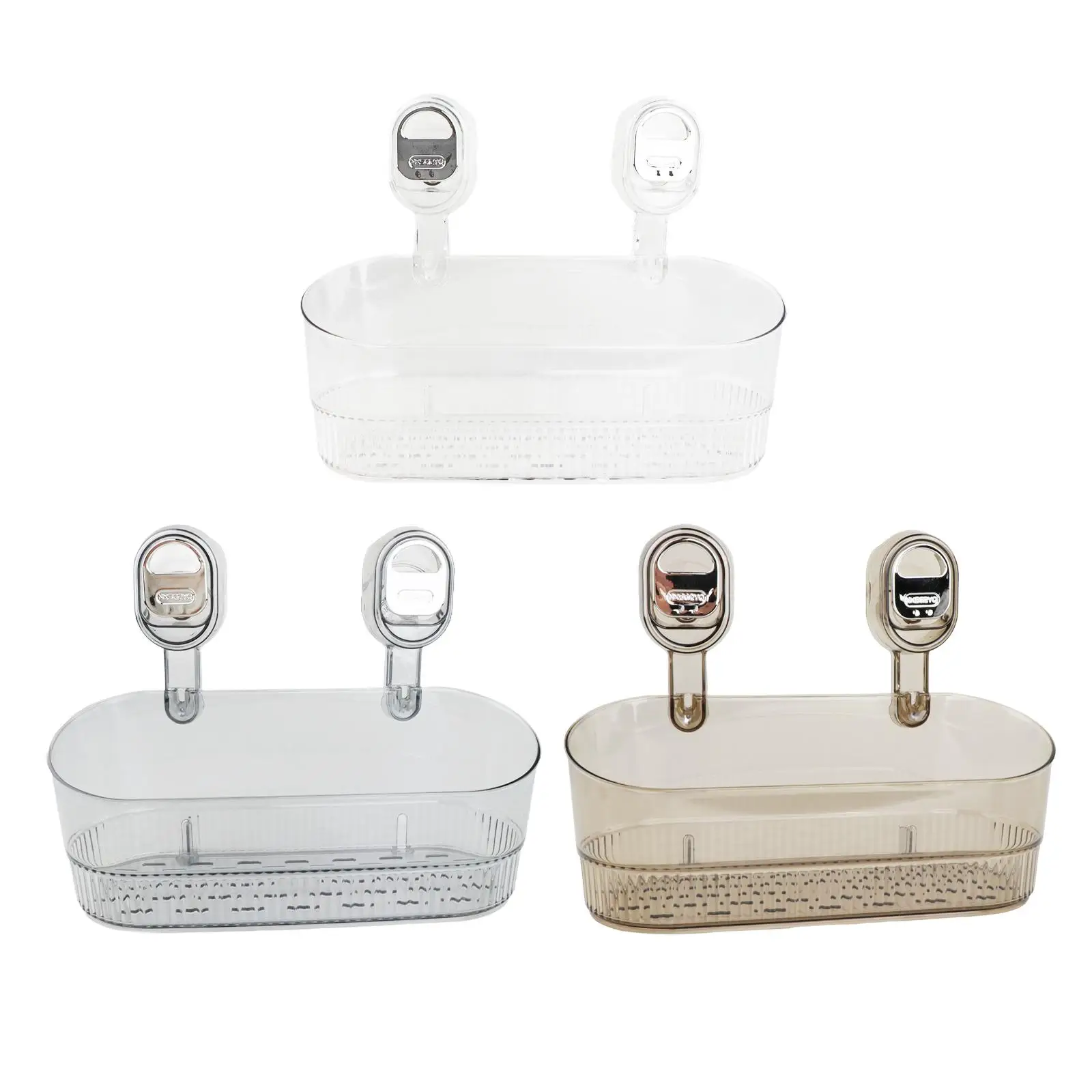 Suction Cup Shower Shelf Wall Mounted Modern No Drilling Need Storage Rack for Laundry Room Apartment Kitchen Toilet Dorm