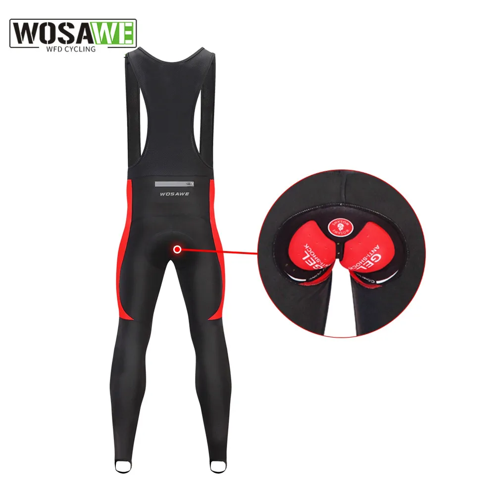 Winter Thermal Fleece Cycling Bib Pants Mountain Bike Zipper Cycling Tights Pro Team Gel Padded MTB Bike Long Pants cycling pants