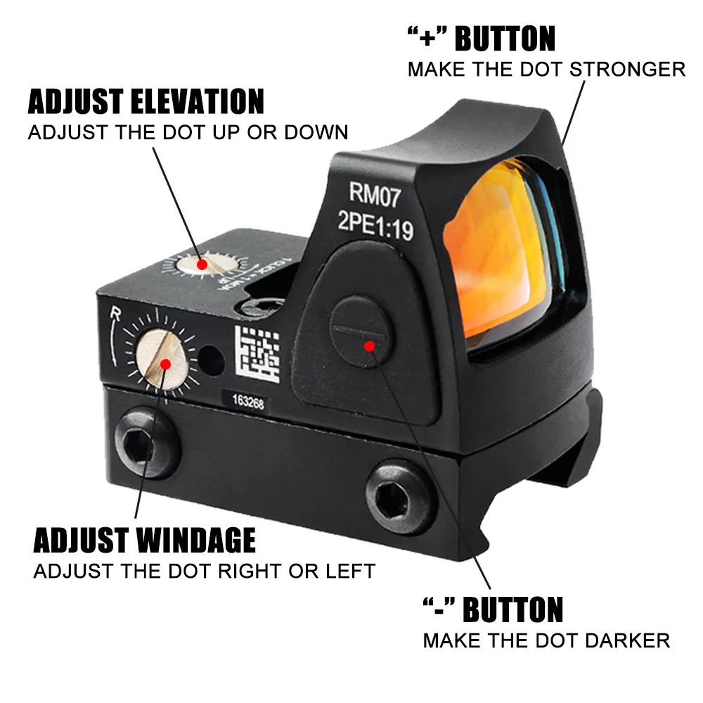 Mirino Red Dot 5mw Per Fucili - Compatibile Con Binario Weaver/Picatinny 20mm - Foto 6