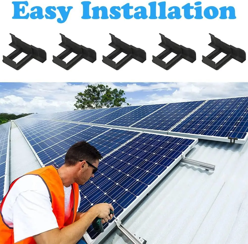 Description Picture 3 of item10Pcs 30/35/40mm Solar Panel Water Drainage Clips Photovoltaic Modules Cleaning Clips For Water Drain Solar Power Supplies