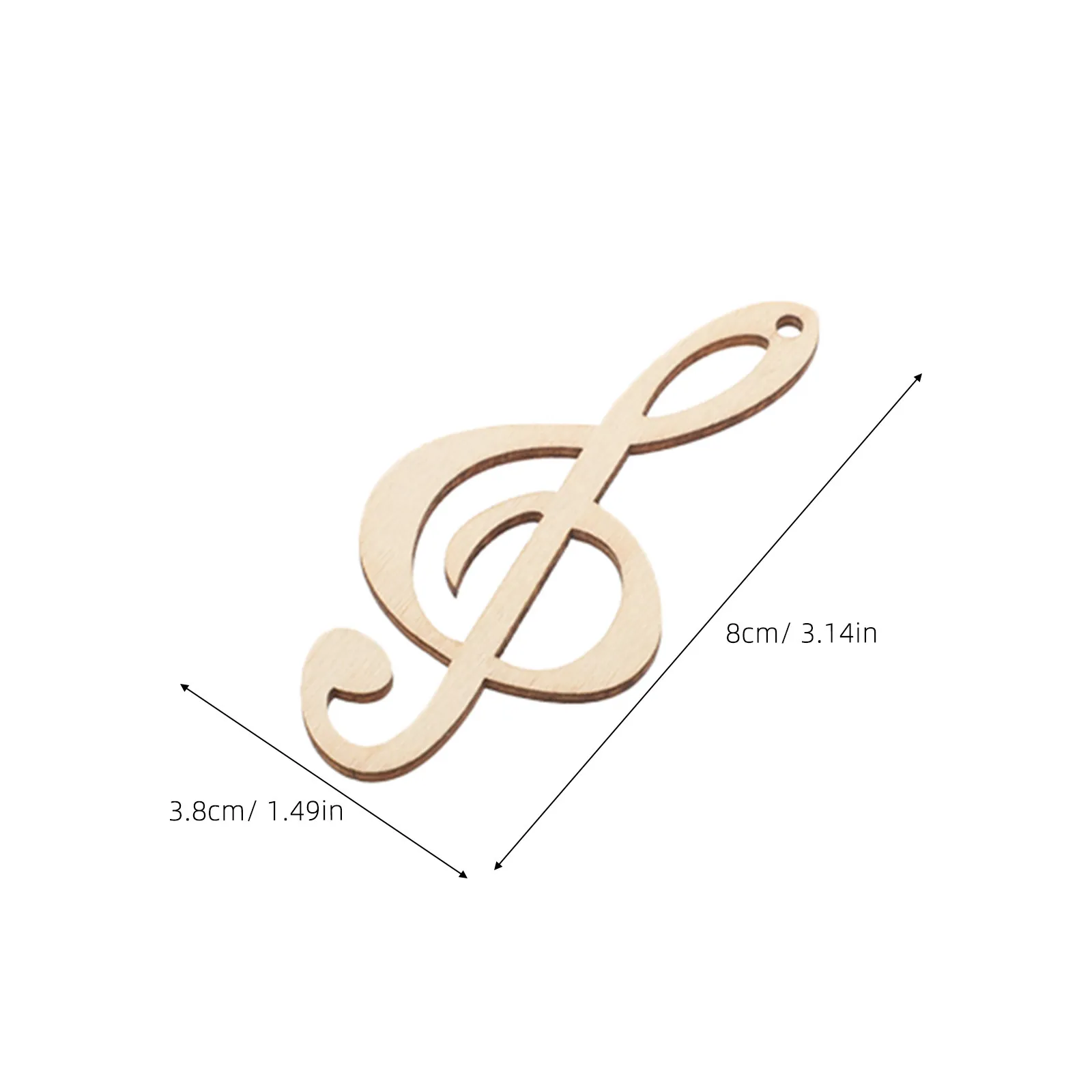 40Pcs 미완성 나무 음악 노트 공예품을 위한 컷아웃 DIY 페인트칠 가능한 나무 조각 음악 스튜디오 파티 웨딩 장식