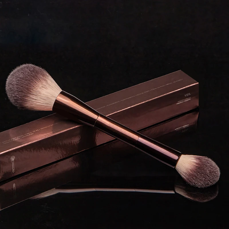 Il set e il kit di pennelli per trucco a clessidra include fondotinta in polvere correttore fard per labbra bronzer ombretto eyeliner pennello per evidenziare - immagine 5