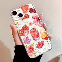 Floral Fruit Beverage Soft Transparent Phone Case Cover - iPhone 17 Air (-1)