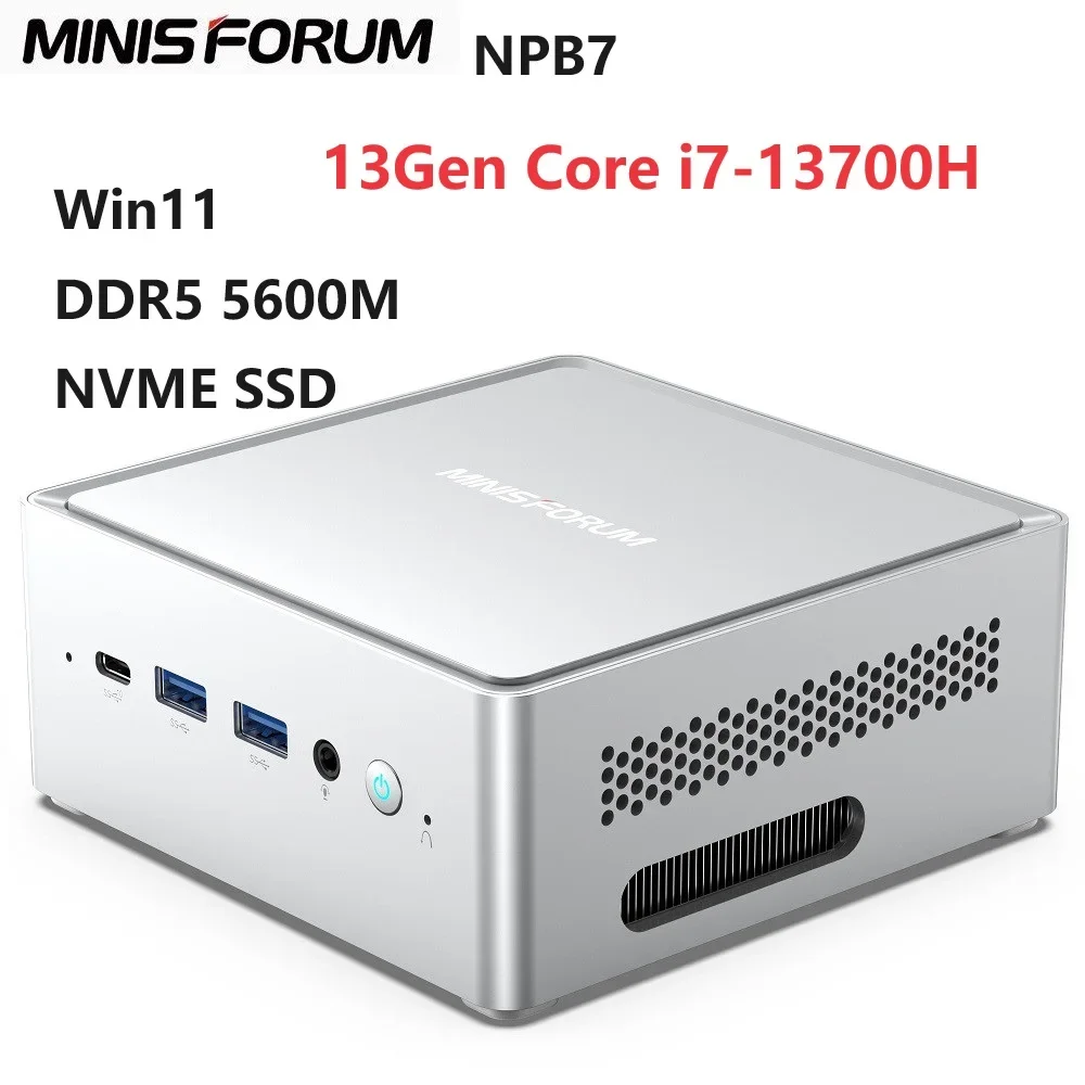 MINISFORUM NPB7 i7-13700H Mini PC DDR5 NVME SSD Windows 11 PRO