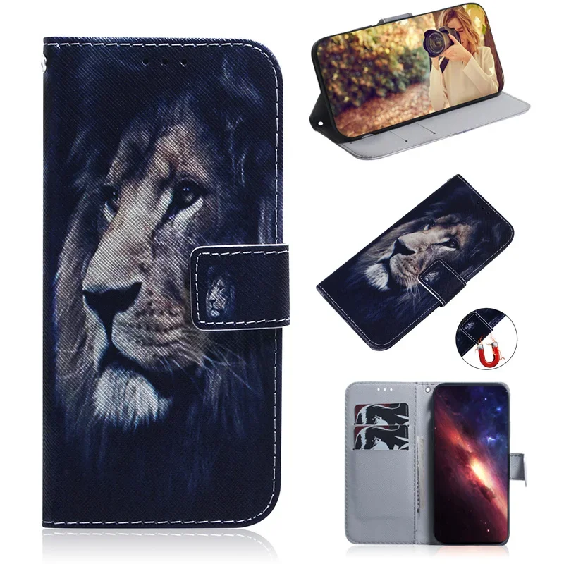 Elegant Painted Flip Leather Magnetic Phone Case – Premium Protection Cover with Stylish Design