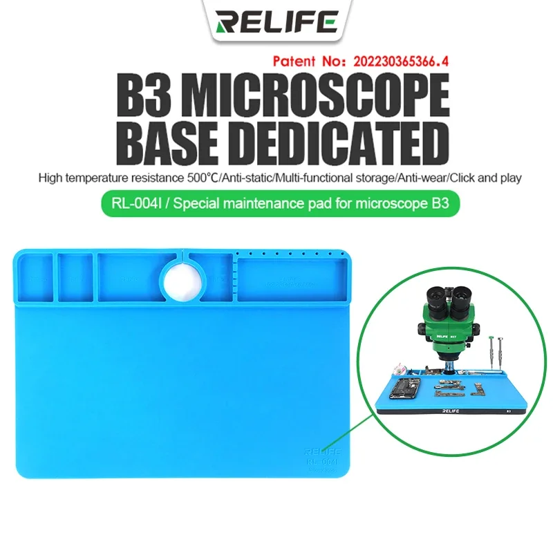 

Подставка RELIFE для микроскопа B3, восстанавливающая Подушка, изоляционная подушка высокой температуры для Установки базы микроскопа серии B3