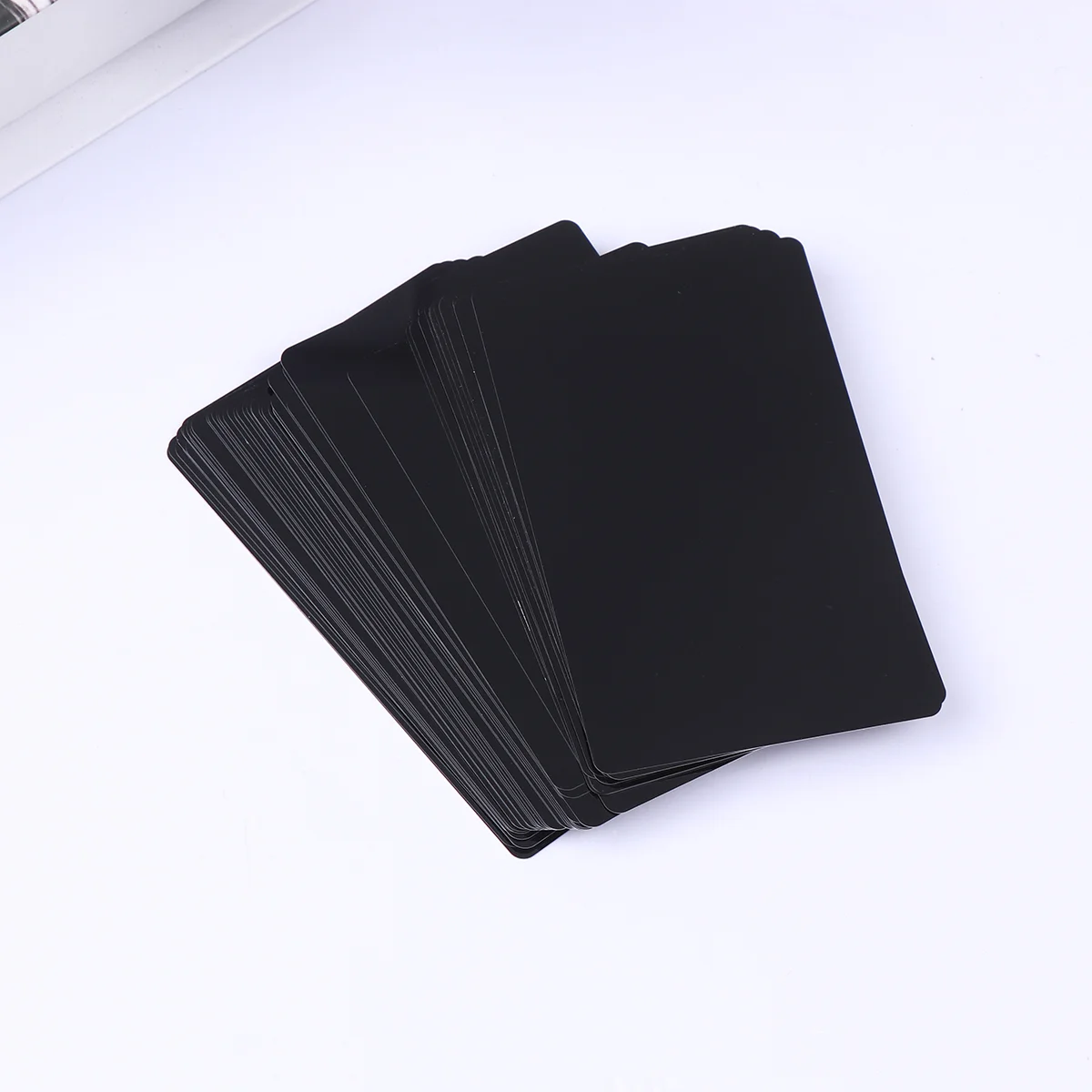 50 Pcs Business Card Aluminum Stainless Steel DIY Engraver Blank Credit Color Name
