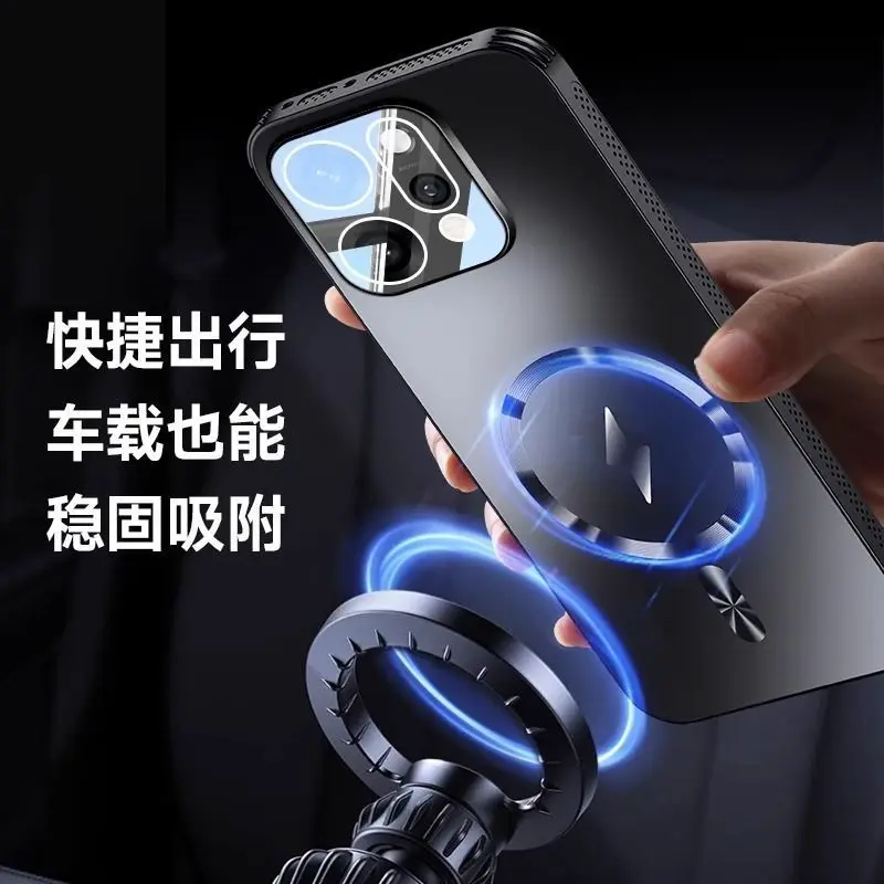 Glittering Shockproof Case with Magnetic Heat Dissipation and Lens Protection