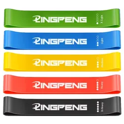 5 - Piece Colorful Resistance Bands Set for Fitness, Yoga, and Home Workouts (5Pcs Resistance Band)