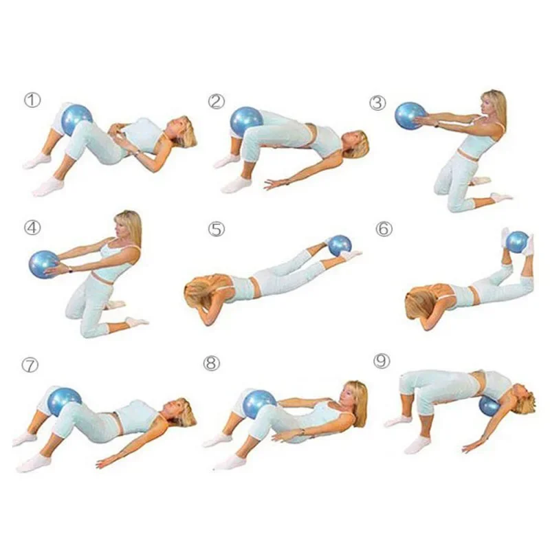 PVC Fitness Balls for Exercise, Yoga Ball, Thickened Explosion-proof, Home Gym, Pilates Equipment, 25cm