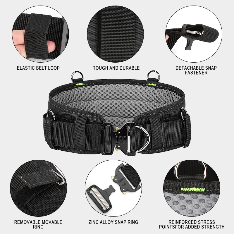 JAKAH 패딩 공구 벨트 (헤비 듀티 버클 포함), 패딩 작업 벨트, 편안한 공구 벨트, 조절 가능한 허리 JK-209