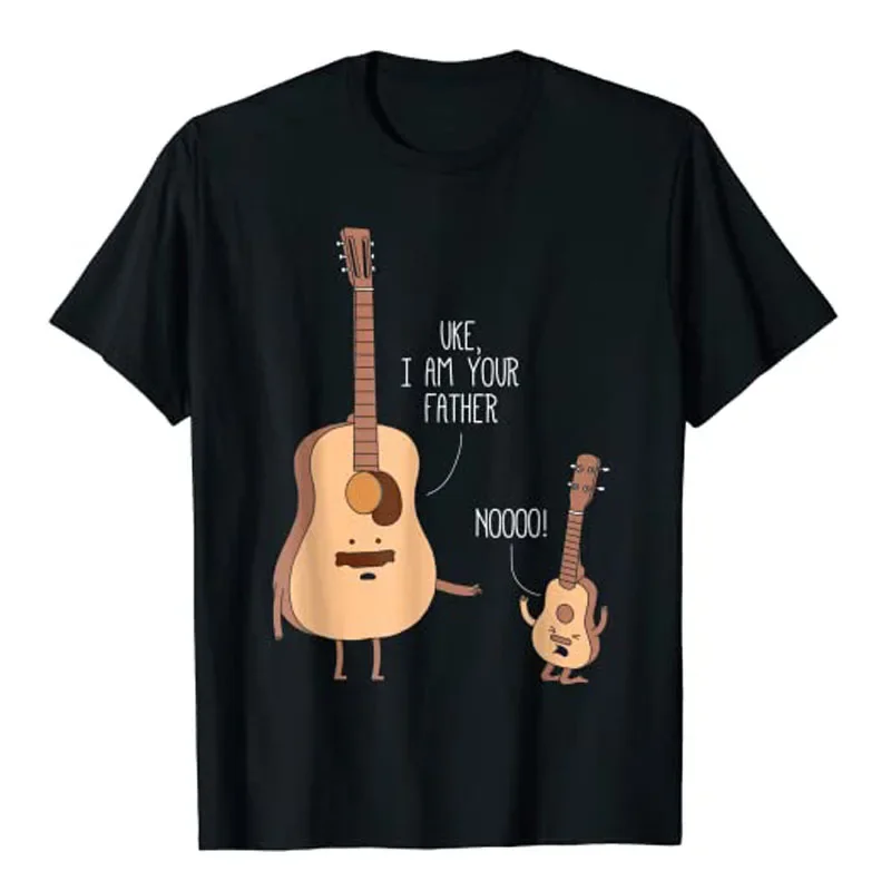 

Забавная футболка UKE,I AM YOUR FATHER с коротким рукавом, с принтом гитары