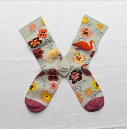 Trendy Personalized Hip Hop Abstract Embroidery Mid-Tube Socks