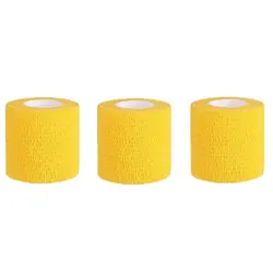 Waterproof Self-Adhesive Elastic Bandage: Sports, Therapy & First Aid Kit (3pcs Yellow)