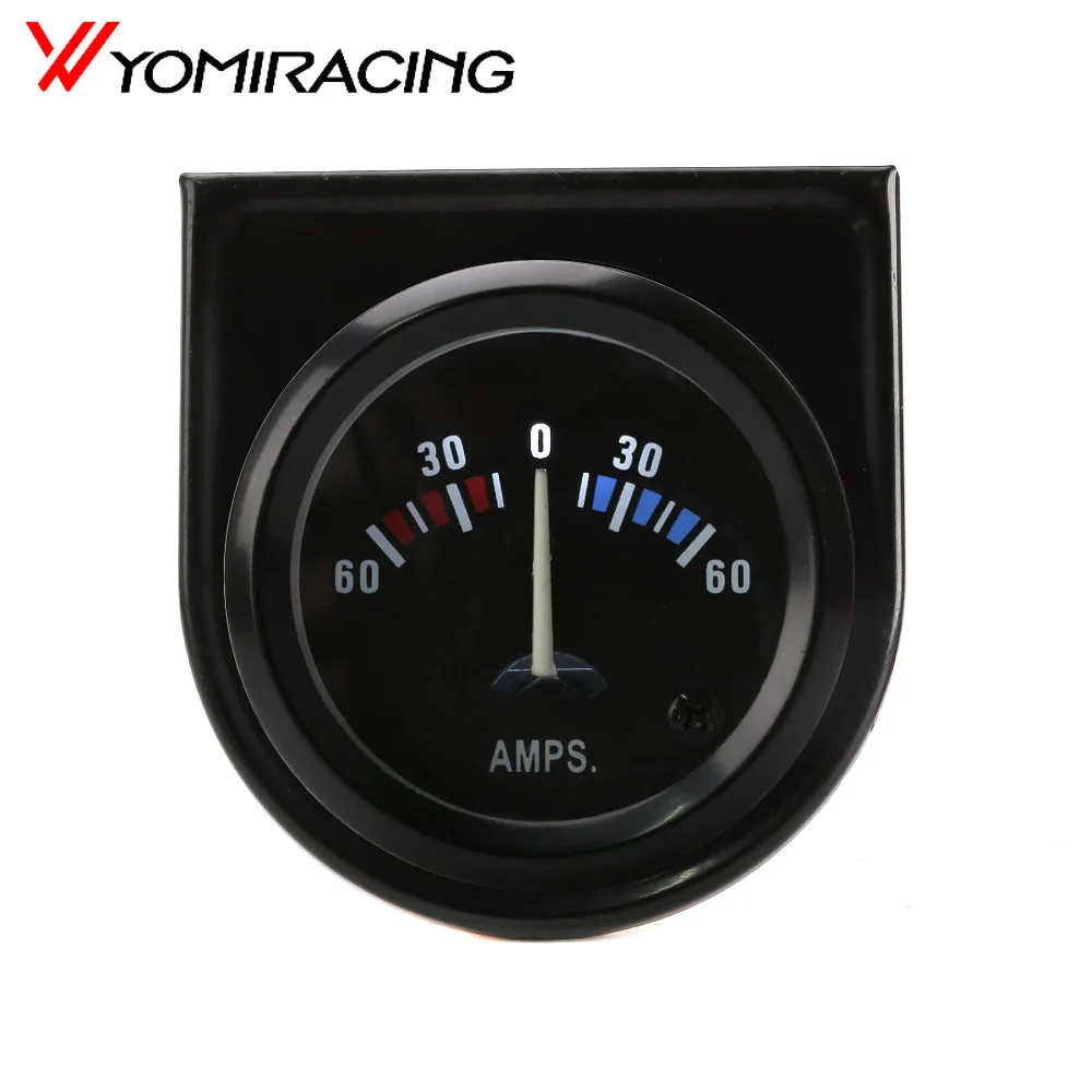 

2Inch 52mm Car AMPS Meter 60-0-60A Ammeter White LED Light AMPS Gauge Car Meter