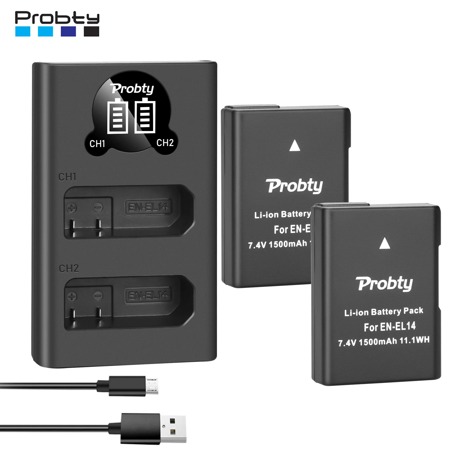 

EN-EL14 EN-EL14a сменный аккумулятор + двойное зарядное устройство USB для Nikon D5600, D3200, D3500, D3300, D3400, D3100, D5100, D5200, D5300