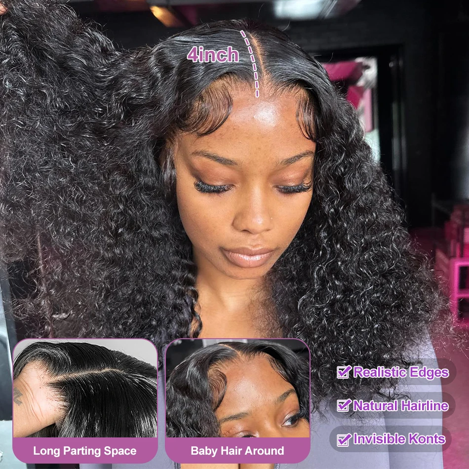 Links Short Bob Wigs Water Curly 13x4 13x6 HD Lace Front Human Hair For Women 250% Brazilian Deep Wave 5x5 Lace Closure Wig 2