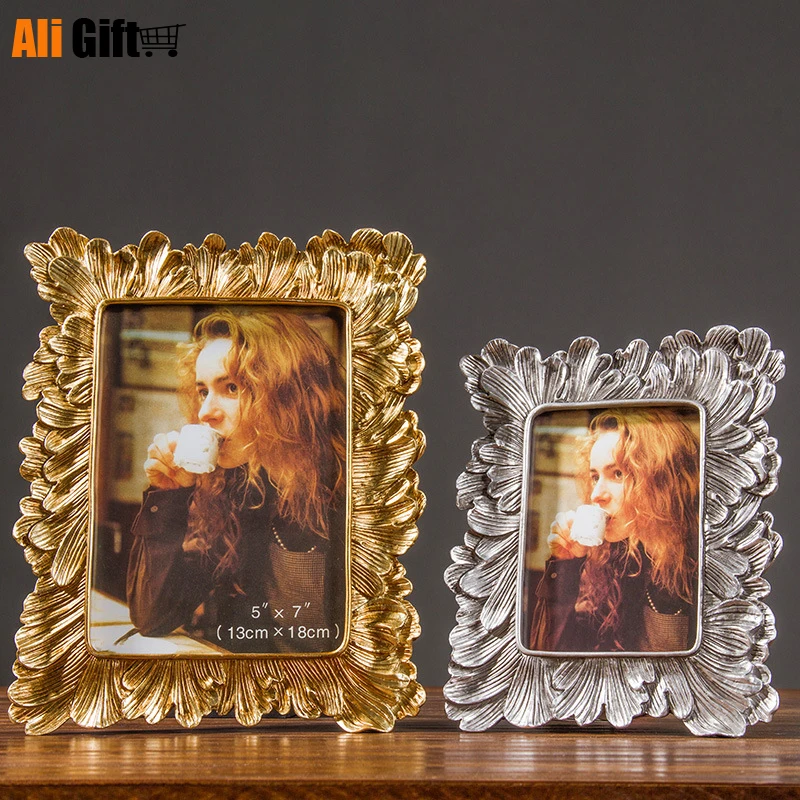 5/7/8/10/12 Inch Photo Frame European Vintage Golden Sliver Flower 8 X 10 Picture Frames Shadow Box Poto Display Wedding Gift photo frame,shadow box frame