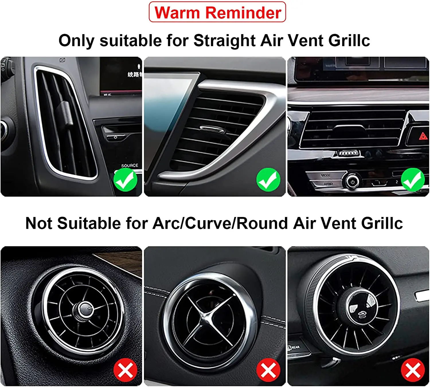 10 Pcs 20cm Car Air Conditioner Vent Outlet Trim Strip U Shape Chrome PVC Colorful Shiny Car Trim Strip for Decoration car air conditioner trim air conditioner trim car moulding decoration interior moulding trim strip
