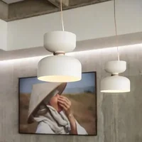 Lustre LED en fer forgé pour restaurant et chambre à coucher, abat-jour créatif, lampe à suspension, étude, décoration intérieure, designer nordique et danois 5