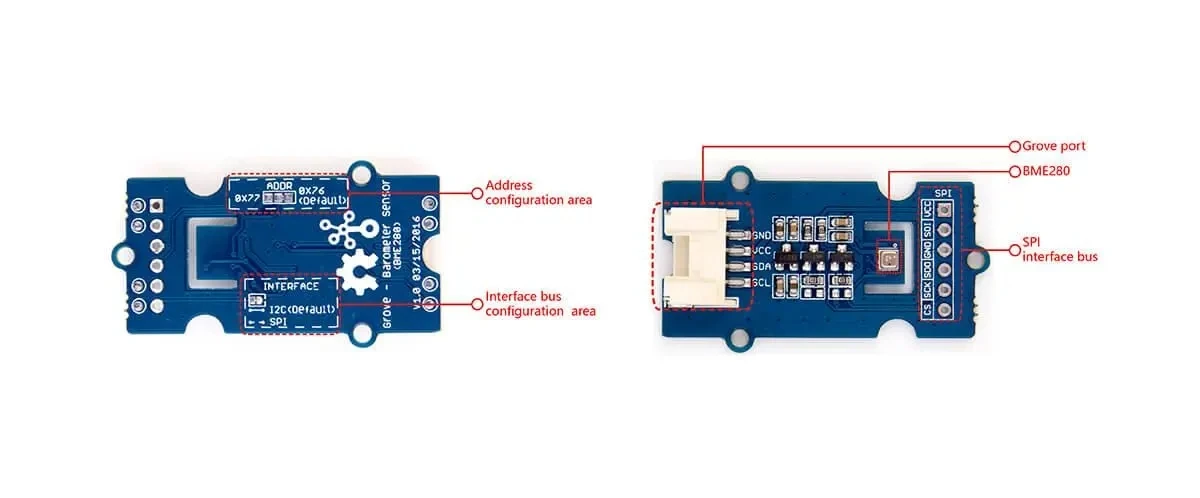 Grove Temperature Humidity Barometer Sensor Breakout Board for Bosch BMP280 High
