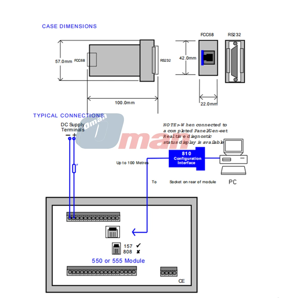 pc usb interface software module dse810 p810 modulo para controlador dse 03