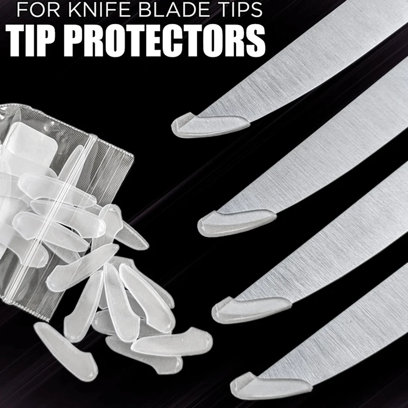 Blade Tip Set 50 Pcs Chefs Knife Safety Covers Plastic Anti-scratch Knives Sleeves