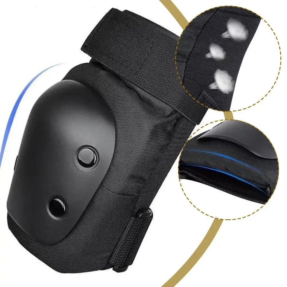 Adult Kids Knee Pads Elbow Pads Wrist Guards 6 In 1 Protective Gear Set Inline Roller Skating Skateboarding Scooter BMX