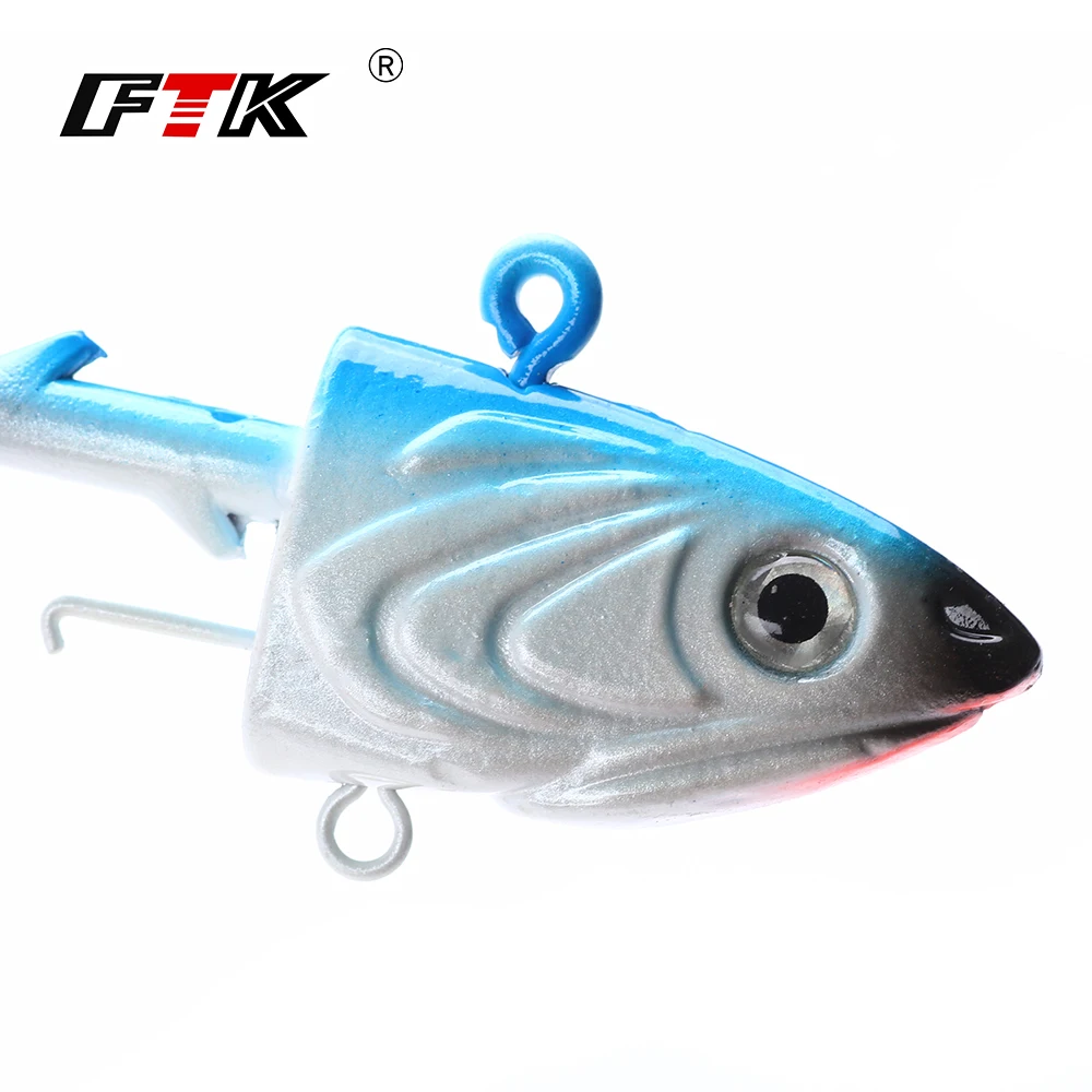 FTK 2 개/몫 40g 55g 80g 크랭크 지그 헤드 후크 낚시 후크 헤드 지그 루어 하드 미끼 소프트 웜 지그 후크 낚시