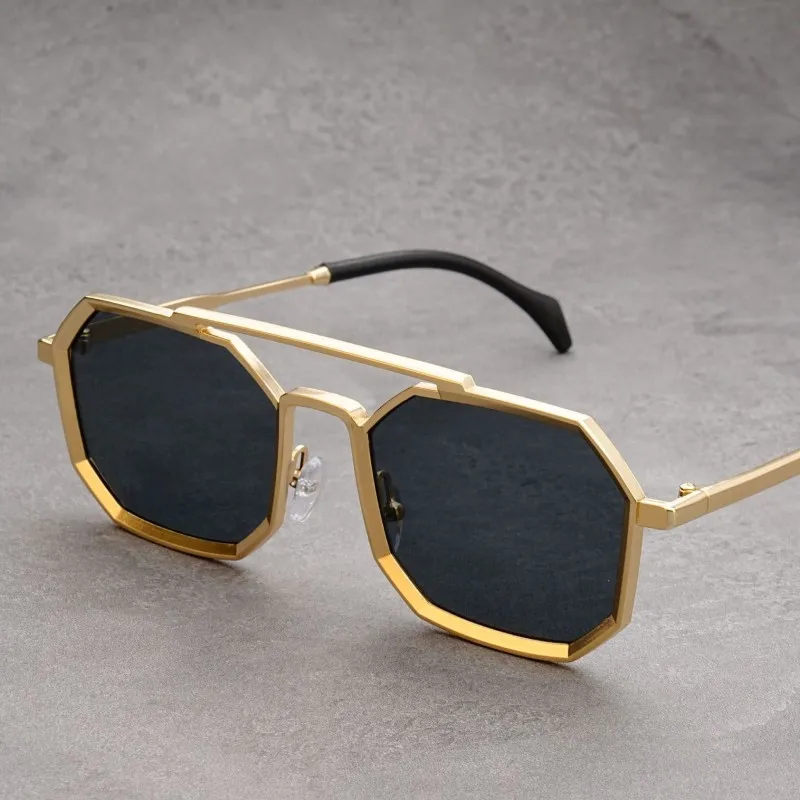 Retro-Sonnenbrille in Sechseckform für Damen, trendige Polygon-Sonnenbrille mit UV400-Schutz | Zeitlose Brillen