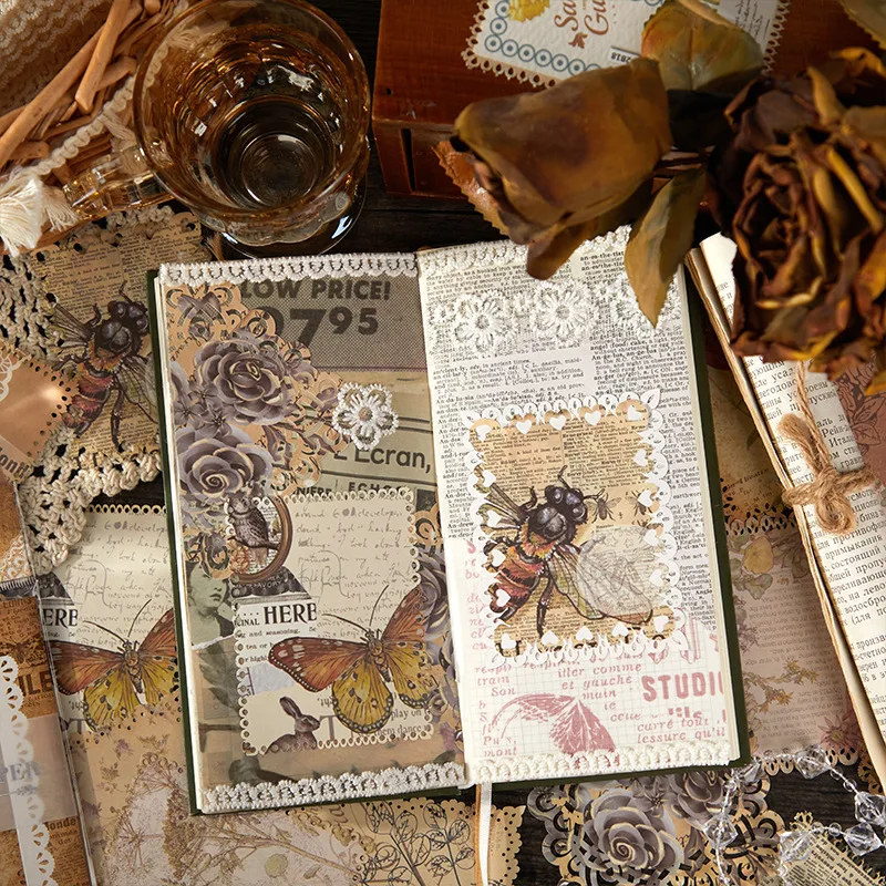 

20sets/lot Memo Pads Material Paper wild forest Journal Scrapbooking paper Card Background Decoration Paper
