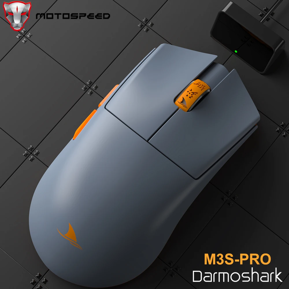 Motospeed-darmoshark m3s-pro, 4khz, sem fio, bluetooth, n52840, sensor pam3395, 26 km, micro interruptor