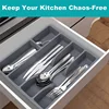 Drawer Kitchen Drawer Organizer Silverware Holder Utensil Organizer Cutlery Organizer Tray Plastic Flatware Organizers 3