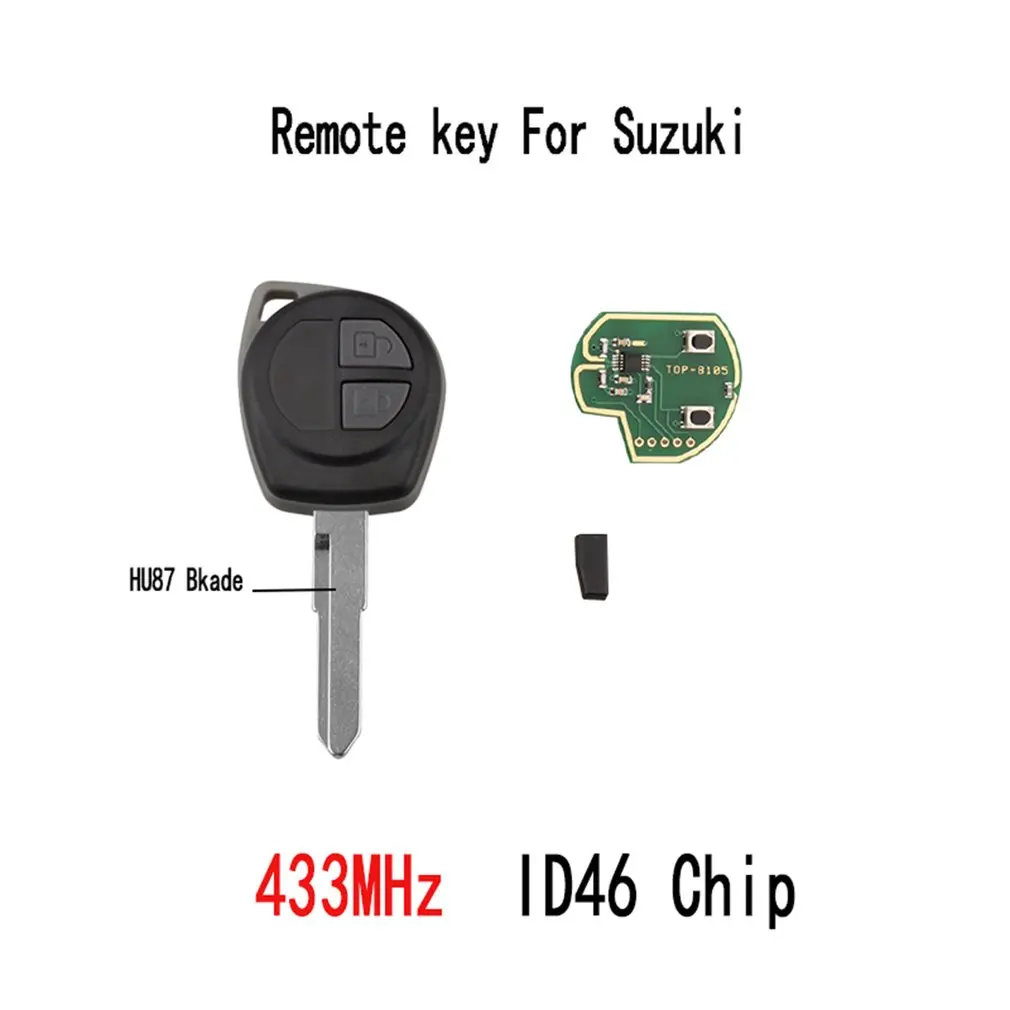 

Car Remote Key Fit for SUZUKI SWIFT SX4 ALTO VITARA IGNIS JIMNY Splash 433MHz ID46 Chip