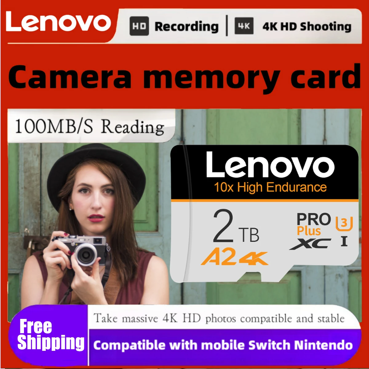 Micro SD Card Lenovo 2TB 1TB 512GB 256GB A2 U3 128GB 64GB High Speed MLC For Nintendo switch games