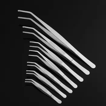 1pc New Stainless Steel Plating Food Tweezer BBQ Clip Barbecue Tongs Chef Serving Presentation High Quality Kitchen Tool