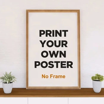 1pc Customized Portrait Landscape Poster Printing Custom Frameless Canvas Photo Personalized Gift Home Decor for Living Room 1