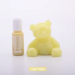 Vibrant 10ML Solid Color Resin Pigment for DIY Crafts and Jewelry Making (Light Yellow)