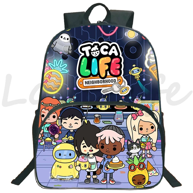 Toca Life World Backpack for Boys Girls Toca Boca Print Zipper Bagpacks  Knapsack 3Pcs/set Students School Bag kids Mochila - AliExpress