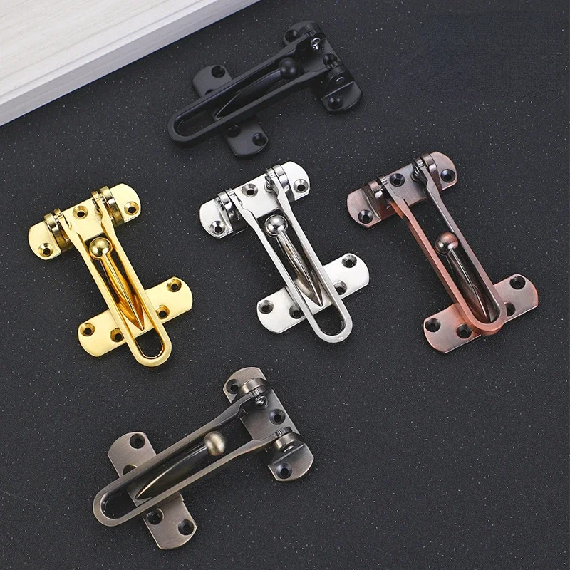Door latch anti-theft buckle door buckle door bolt lock hasp anti-lock household thickening mute anti-rust