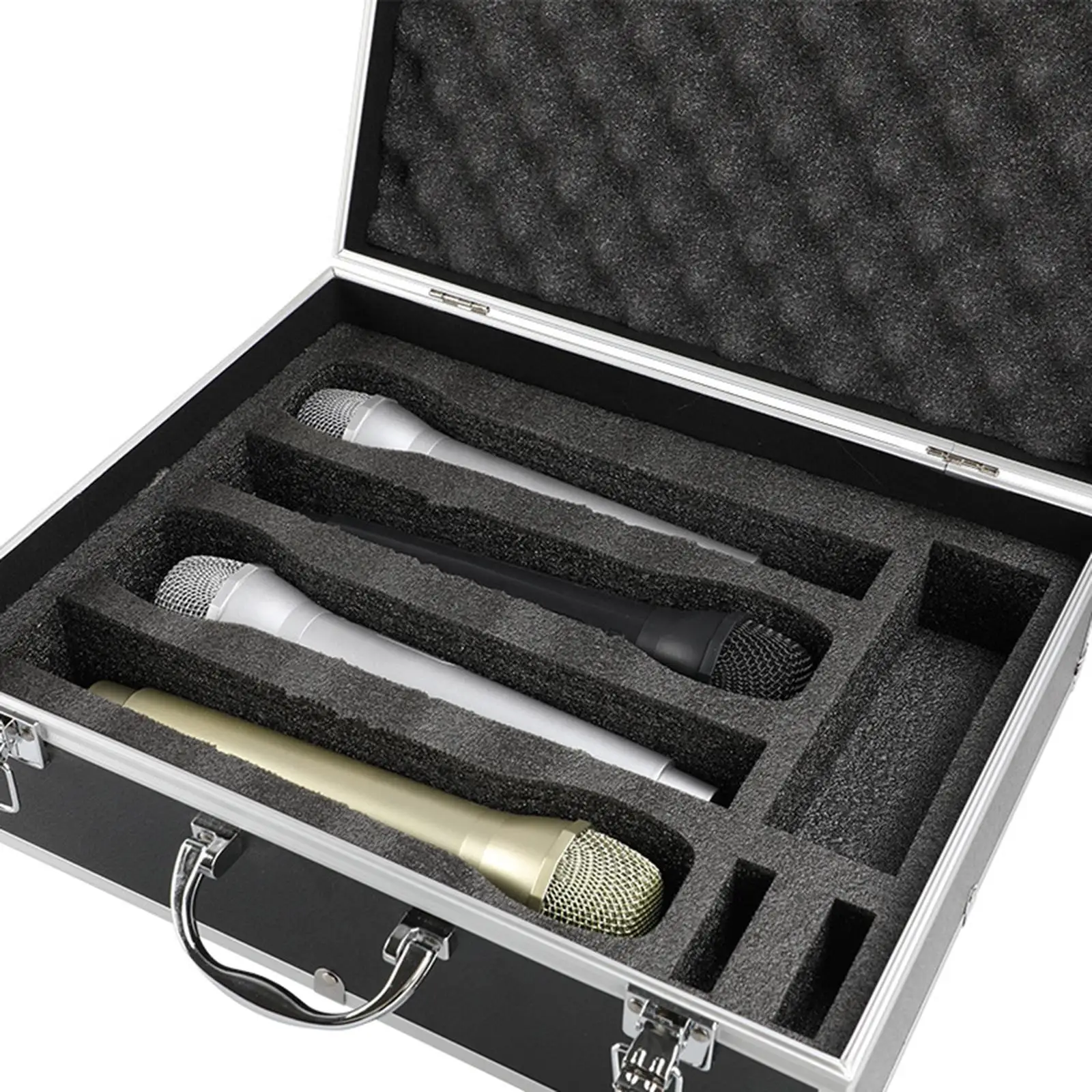 Microfone Vocal Portátil Carry Case Hard Case Mala para Mixer Acessórios Liga Resistente - Image 3